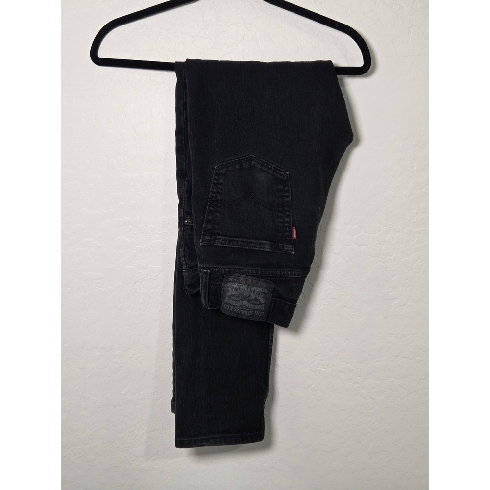 Levis 511 Slim Fit Jeans Mens 29x30 Black Denim Stretch Pants 04511-4406